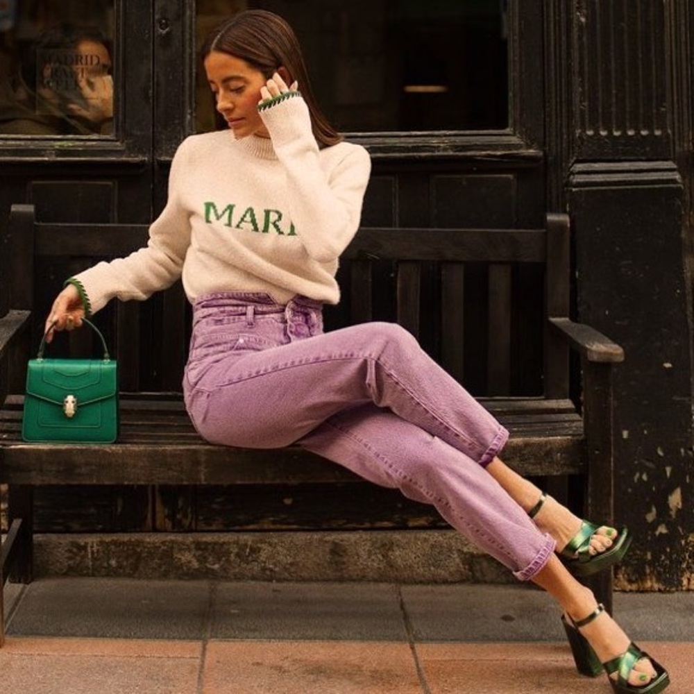 Mango Dusty Pink / Purple Women Jeans